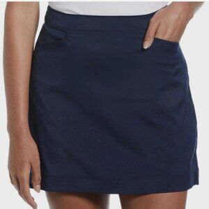 Grand Slam Skort Womens 12 Navy Blue Performance Golf Comfort Stretch Waistband